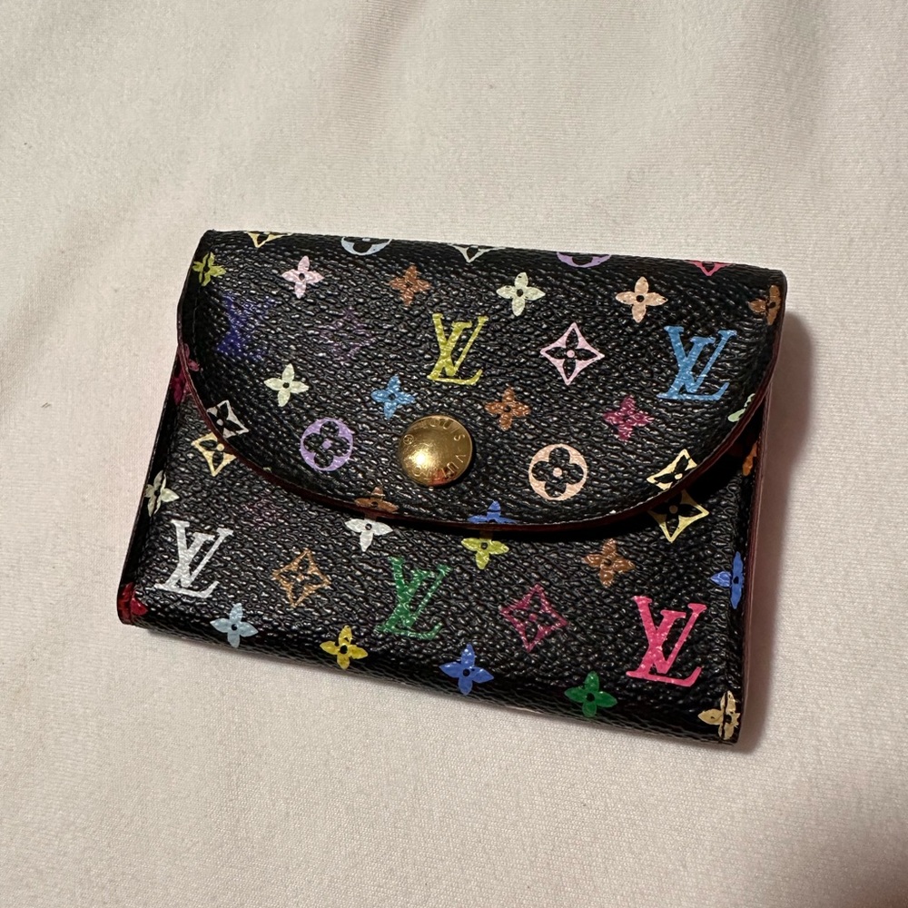 LV Multicolor Noir card holder